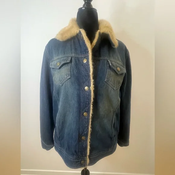 XL Quilted Denim Jacket - Picture 1 of 14